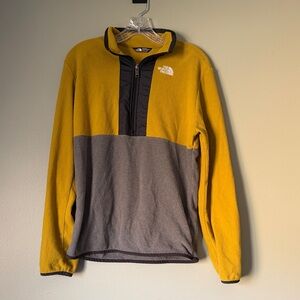 The North Face Teen Zip-Up in Mustard and Charcoal